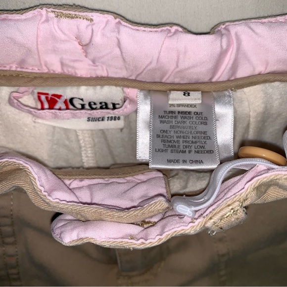 Khaki Skirt Girl’s 8 Tan Adjustable Classic Skort School Uniform Preppy Summer - Picture 4 of 8